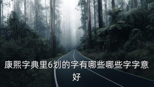 六畫的字,康熙字典第35卷六萬多個漢字今天公布