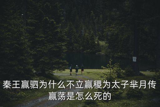 秦王贏駟為什么不立贏稷為太子羋月傳贏蕩是怎么死的