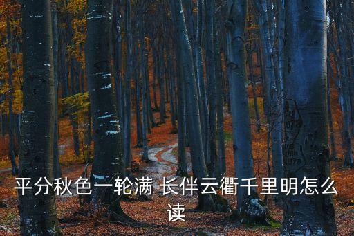 平分秋色一輪滿 長伴云衢千里明怎么讀
