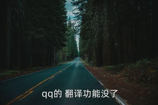  qq的 翻譯功能沒了