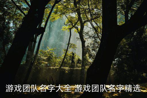 游戲團隊名字大全 游戲團隊名字精選