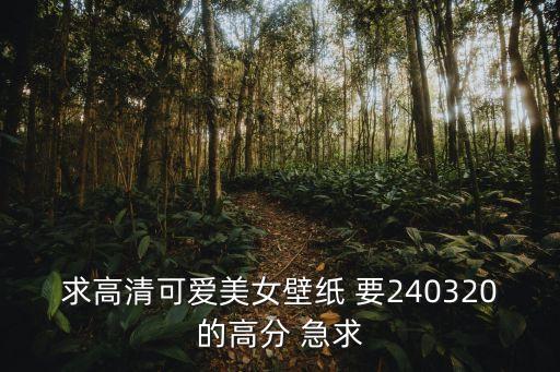 求高清可愛美女壁紙 要240320的高分 急求