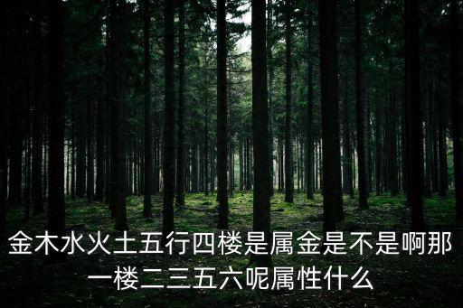 金木水火土五行四樓是屬金是不是啊那一樓二三五六呢屬性什么