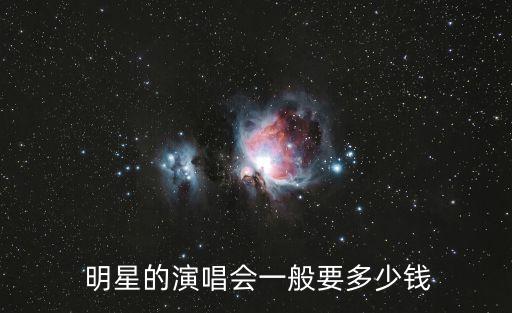  明星的演唱會一般要多少錢