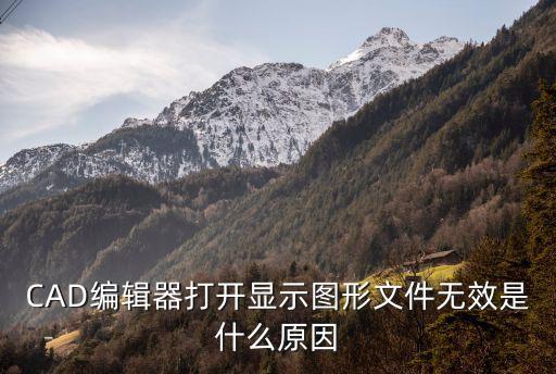 CAD編輯器打開顯示圖形文件無效是什么原因