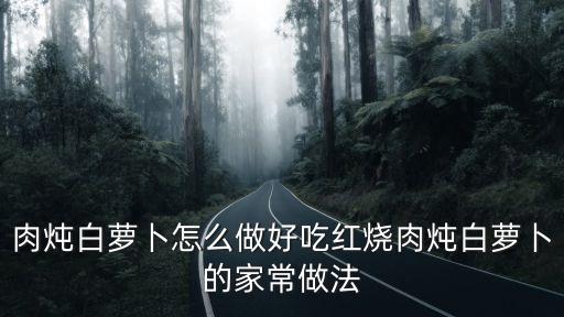 肉燉白蘿卜怎么做好吃紅燒肉燉白蘿卜的家常做法
