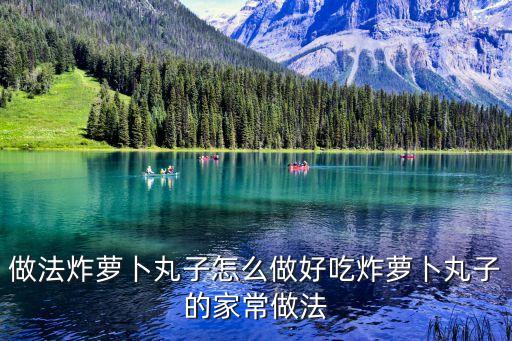 做法炸蘿卜丸子怎么做好吃炸蘿卜丸子的家常做法