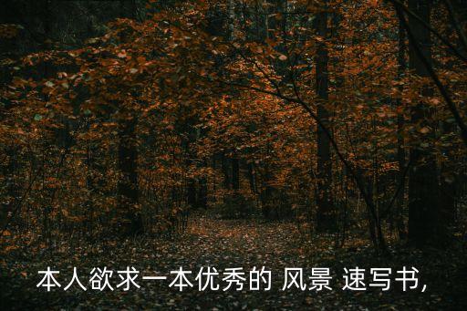 本人欲求一本優秀的 風景 速寫書,