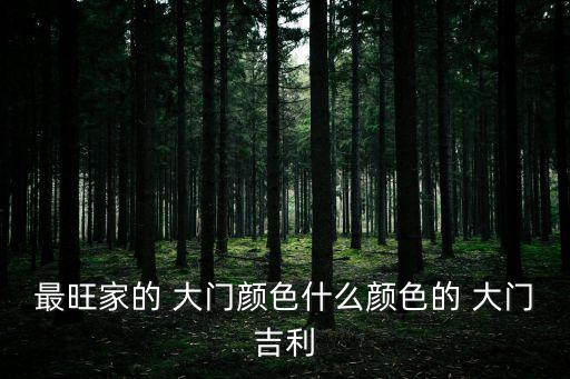 最旺家的 大門顏色什么顏色的 大門吉利