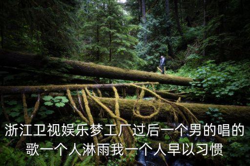 浙江衛視娛樂夢工廠過后一個男的唱的歌一個人淋雨我一個人早以習慣