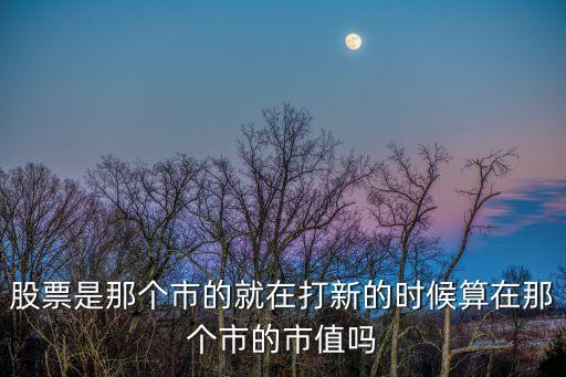 科創(chuàng)板打新是按上海市值嗎，股票是那個市的就在打新的時候算在那個市的市值嗎