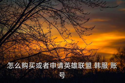 韓服賬號(hào),想玩韓服?先別急著付錢(qián)!