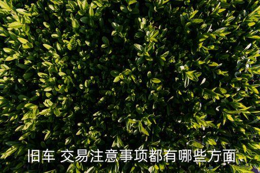  舊車 交易注意事項都有哪些方面