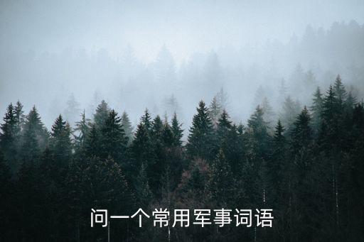 軍事用語，軍事術(shù)語有那些