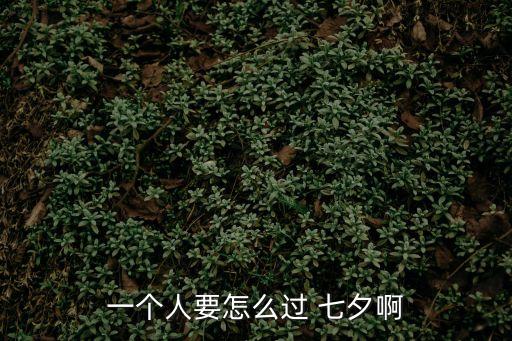 一個人要怎么過 七夕啊
