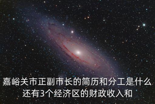嘉峪關市正副市長的簡歷和分工是什么還有3個經濟區的財政收入和
