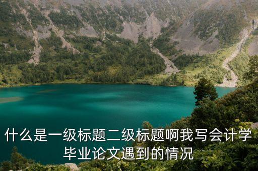 什么是一級(jí)標(biāo)題，什么是一級(jí)二級(jí)三級(jí)標(biāo)題