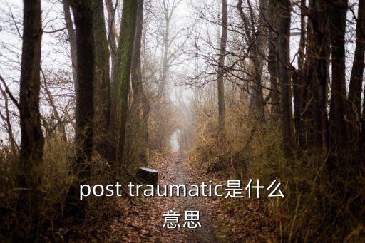 post traumatic是什么意思