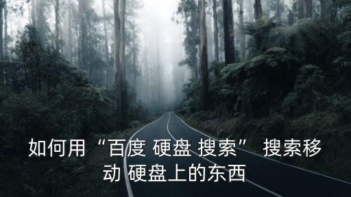硬盤搜索,三個軟件暫且讓你搜索move硬盤文件
