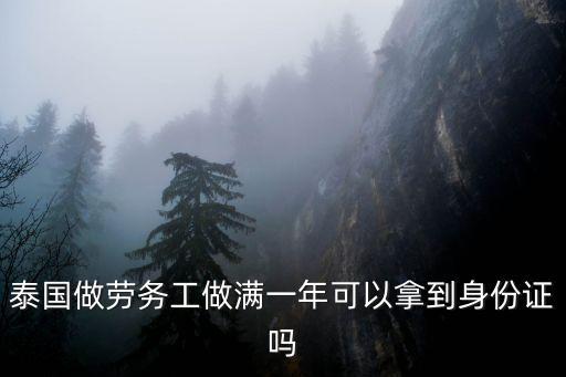 泰國做勞務(wù)工做滿一年可以拿到身份證嗎