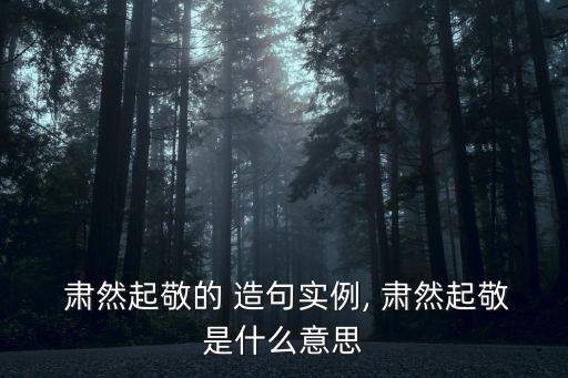 肅然起敬造句,肅然起敬注意事項