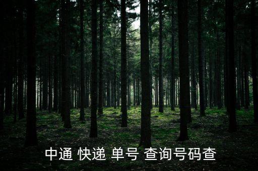  中通 快遞 單號 查詢號碼查
