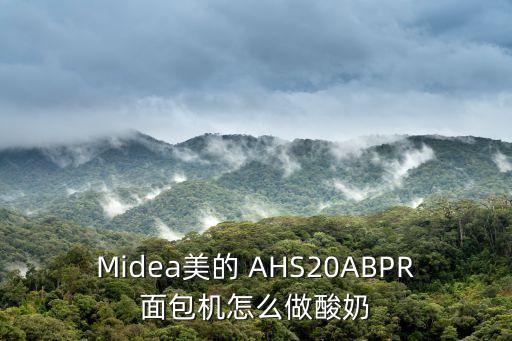 面包機(jī)做酸奶，Midea美的 AHS20ABPR面包機(jī)怎么做酸奶