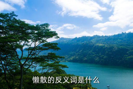 懶散的反義詞是什么