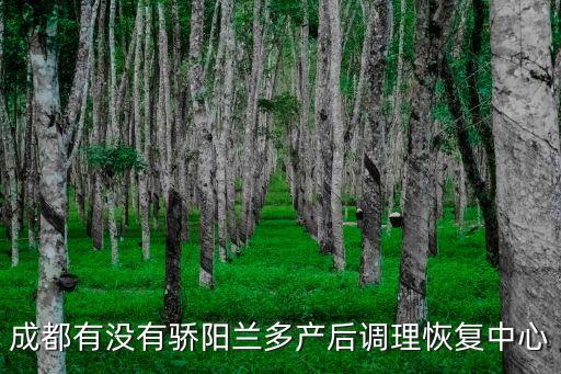 錦城驕陽，成都有沒有驕陽蘭多產后調理恢復中心