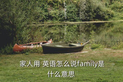 家人用英語怎么寫