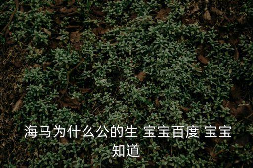 海馬生寶寶,幼海馬完成分娩雄海馬將接生