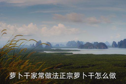 蘿卜干的家常做法，蘿卜干家常做法正宗蘿卜干怎么做