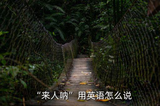 “來人吶”用英語怎么說