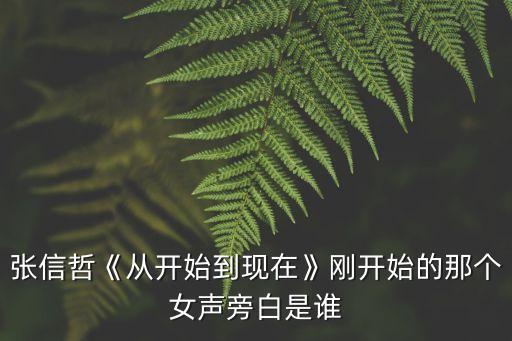 張信哲《從開始到現在》剛開始的那個女聲旁白是誰