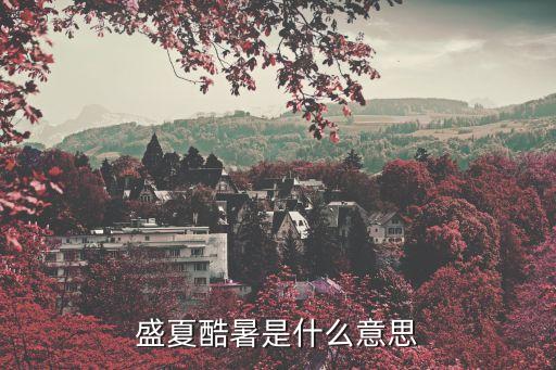 盛夏酷暑是什么意思