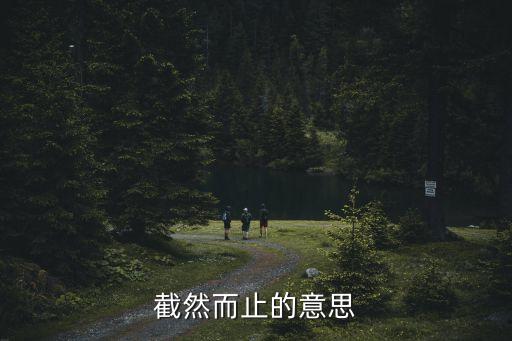 截然而止的意思