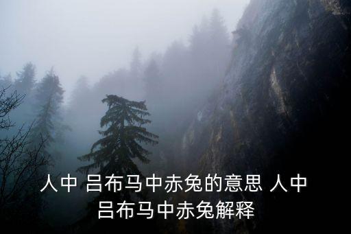  人中 呂布馬中赤兔的意思 人中 呂布馬中赤兔解釋
