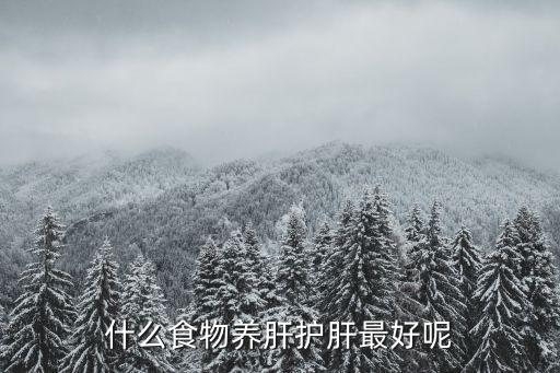 什么食物養肝護肝最好呢