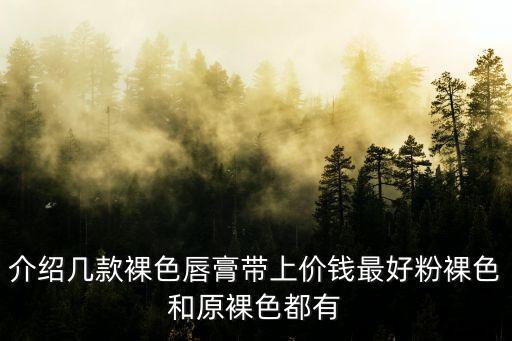 裸色唇膏，求一支裸色唇膏