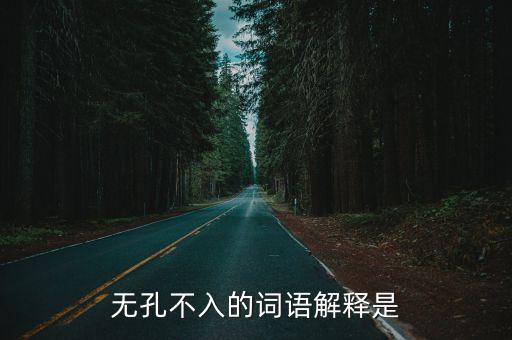 無孔不入的詞語解釋是