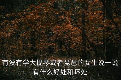 有沒有學大提琴或者琵琶的女生說一說有什么好處和壞處