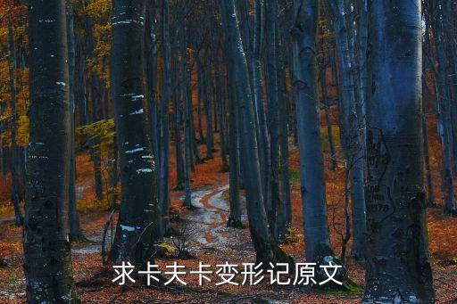 卡夫卡變形記，卡夫卡變形記原文