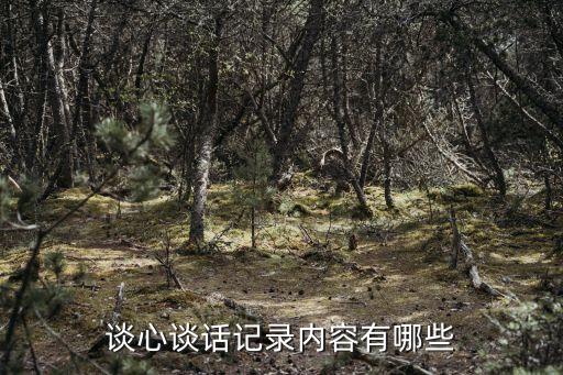 談心活動，談心談話記錄內容有哪些