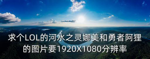 求個LOL的河水之靈娜美和勇者阿貍的圖片要1920X1080分辨率