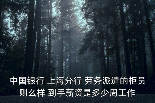 中國銀行 上海分行 勞務派遣的柜員則么樣 到手薪資是多少周工作