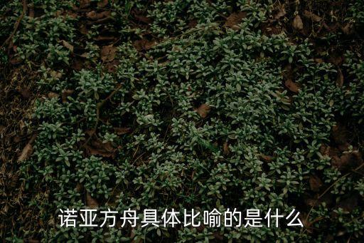 諾亞方舟具體比喻的是什么