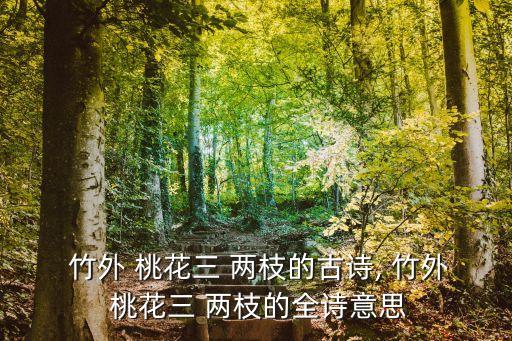 竹外桃花三兩枝,第一部:竹外桃花3兩枝春江水暖鴨先知