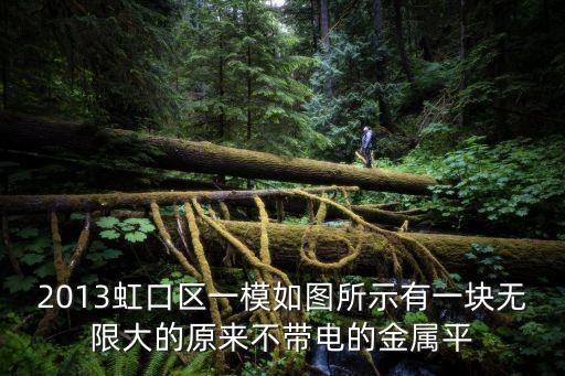 2013虹口區一模如圖所示有一塊無限大的原來不帶電的金屬平