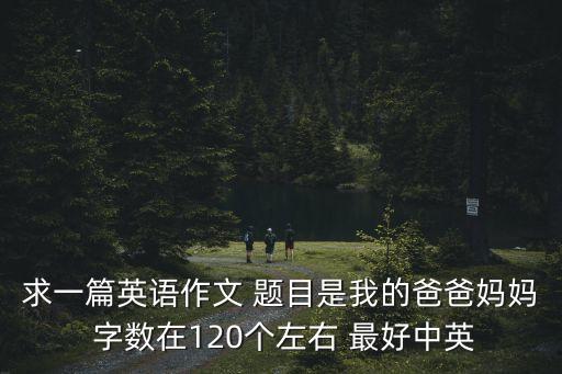 求一篇英語作文 題目是我的爸爸媽媽 字數在120個左右 最好中英