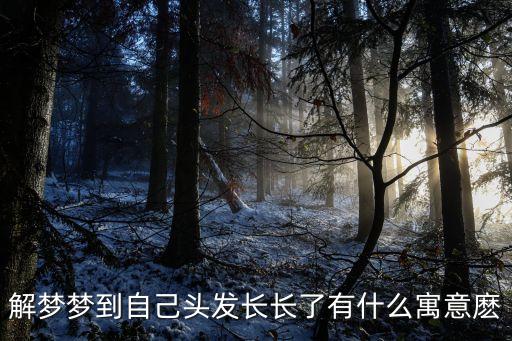 解夢夢到自己頭發長長了有什么寓意麼